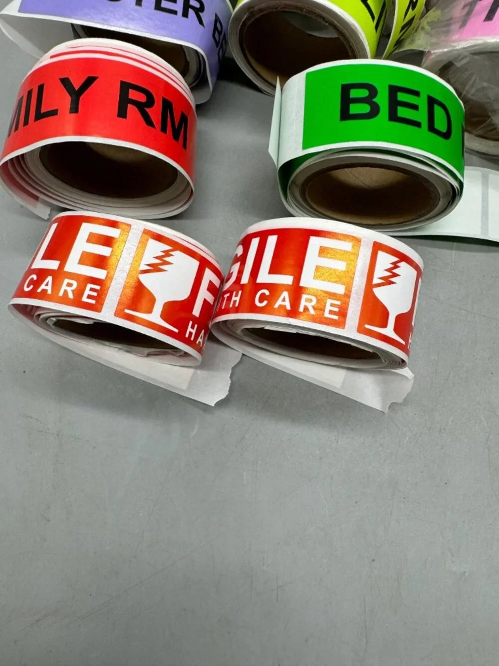 Assorted Moving Labels For Packing & Organizing  12 Rolls used READ